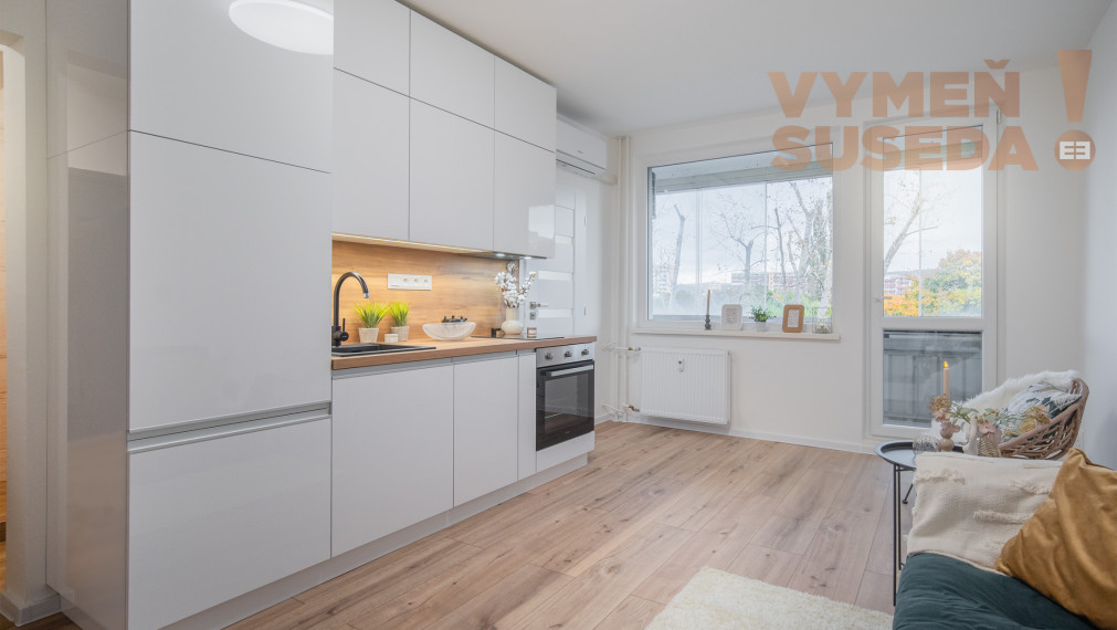 VYMEŇ SUSEDA! - VÝNIMOČNÝ 2 IZB. ZREKONŠTRUOVANÝ EŠTE NEOBÝVANÝ BYT s LOGGIOU, VYHĽADÁVANÁ LOKALITA DÚBRAVKA, BUJNÁKOVA UL., BA IV.