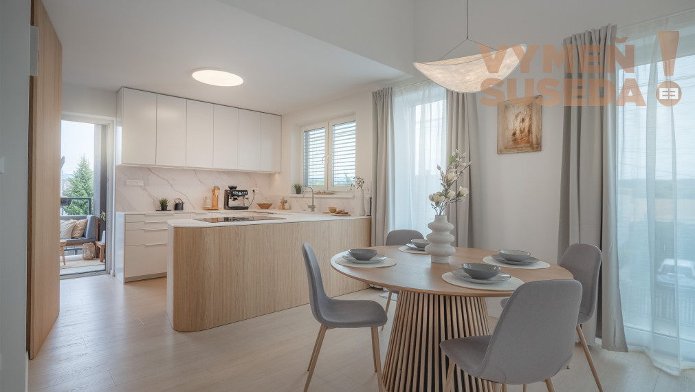 VYMEŇ SUSEDA! - Výnimočný, 4 izb. byt s terasou, vysokými stropmi, pozemkom, zariadený vo vysokom štandarde, NOVOSTAVBA, LOZORNO.