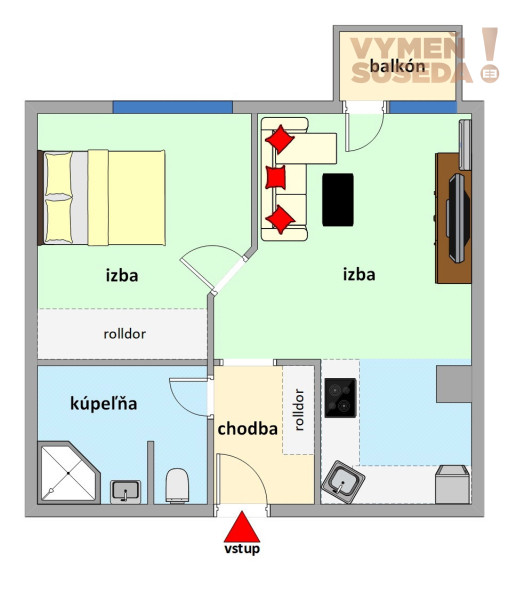 PREDANÉ – PEKNÝ 2 IZB. BYT v NOVOSTAVBE DOLCE VITA  z roku 2010 s garážovým státím na Vrakunskej ul., BA II.