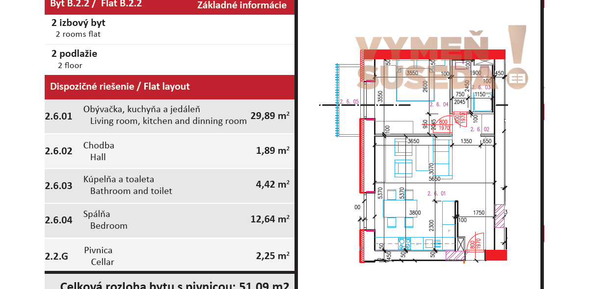 PREDANÉ – Novostavba slnečného 2 izb. bytu na Kasárenskej ulici v Nových Zámkoch s balkónom, pivnicou a parkovacím státim