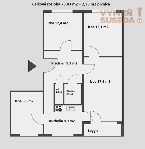 PREDANÉ – Mimoriadne vkusný, zrekonštruovaný  4 izb. byt 78m2 Bratislava V. Petržalka, A. Gwerkovej
