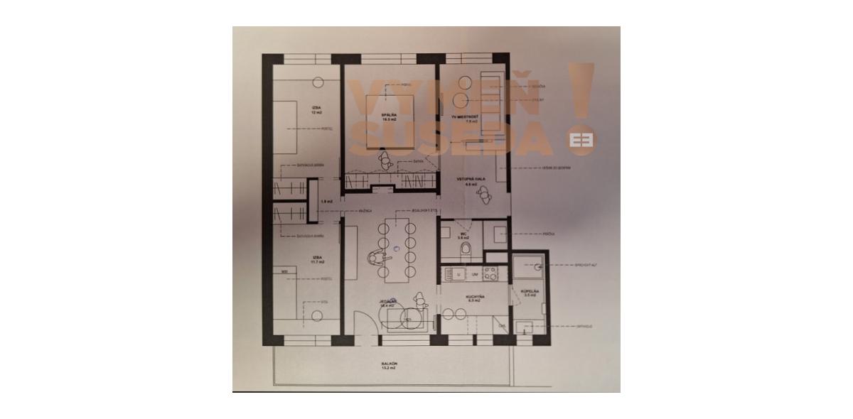 PREDANÉ - VÝNIMOČNÝ 5 IZB. BYT S PRIESTRANOU LOGGIOU, VYHĽADÁVANÁ LOKALITA, BA IV, POD ROVNICAMI, KARLOVÁ VES.