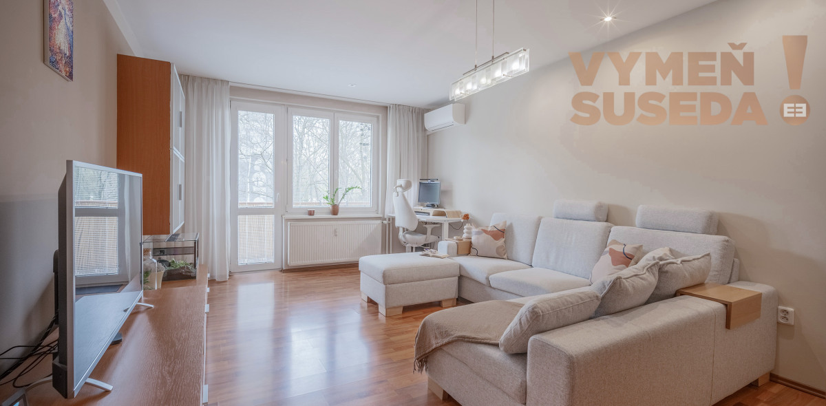 PREDANÉ – Veľkorysý 2 izb. byt s výmerou 3 izbového 67,5m2 Bratislava II. Ružinov, Jesenná ulica