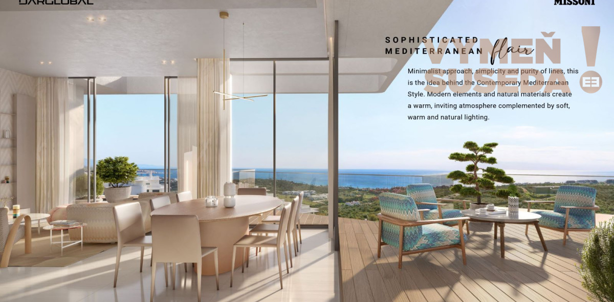 ESTATE INVEST - Výnimočný luxusný 3 izbový apartmán s jedinečným výhľadom na more v privátnom rezorte MAREA Španielsko