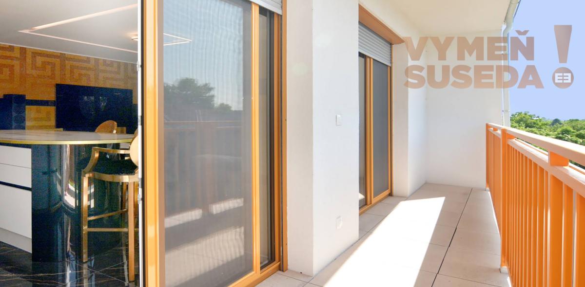 VYMEŇ SUSEDA! – VÝNIMOČNÝ, LUXUSNÝ 2,5 IZB. BYT s TERASOU, NOVOSTAVBA 88.65m2, Rezidencia Železničná, BA II