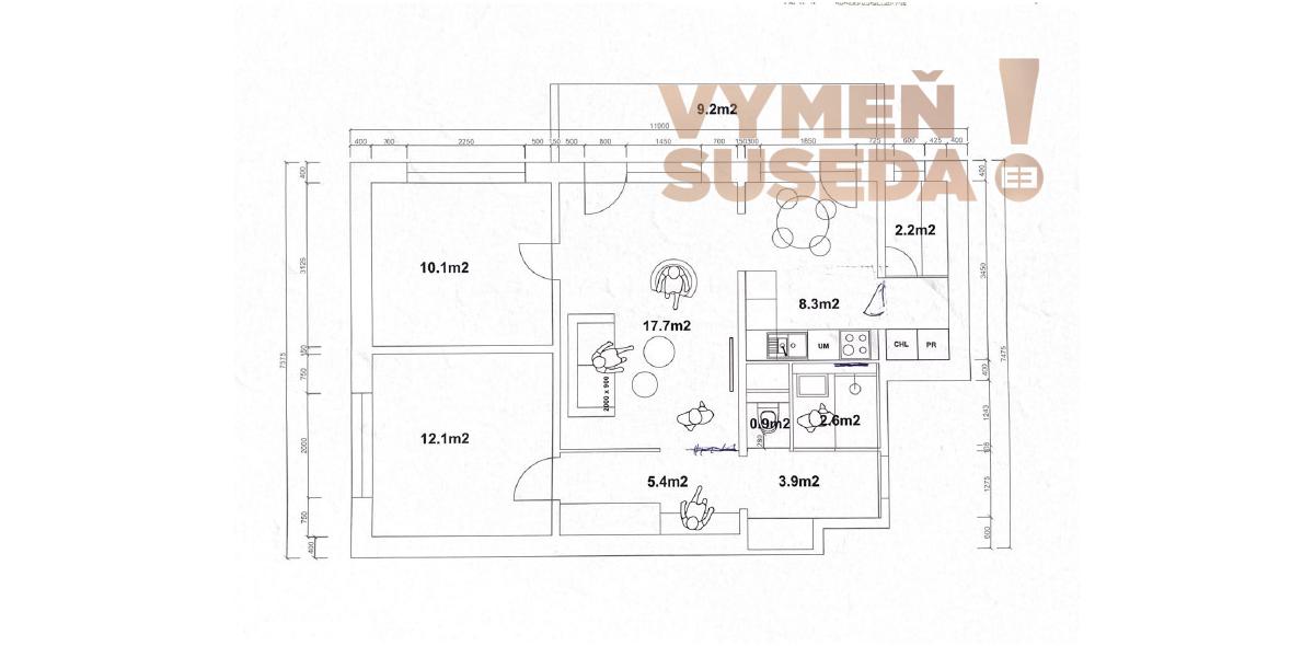 PREDANÉ - VÝNIMOČNÝ 3 IZB. BYT S PRIESTRANOU LOGGIOU, VYHĽADÁVANÁ LOKALITA, BA IV, PÚPAVOVA ul., KARLOVÁ VES