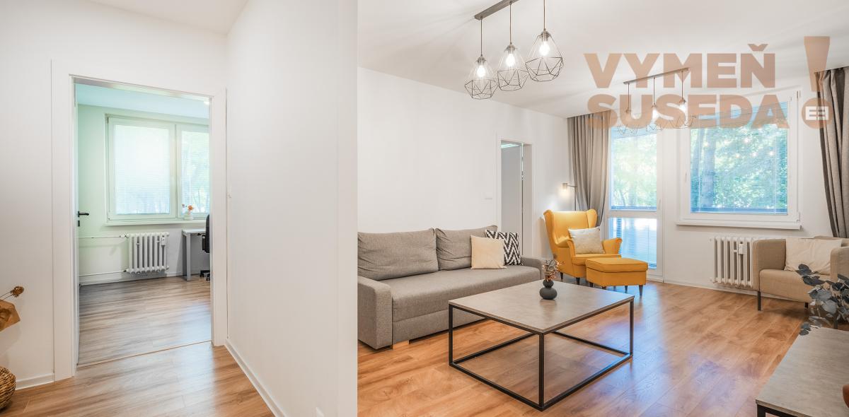 PREDANÉ - VÝNIMOČNÝ 3 IZB. BYT S PRIESTRANOU LOGGIOU, VYHĽADÁVANÁ LOKALITA, BA IV, PÚPAVOVA ul., KARLOVÁ VES