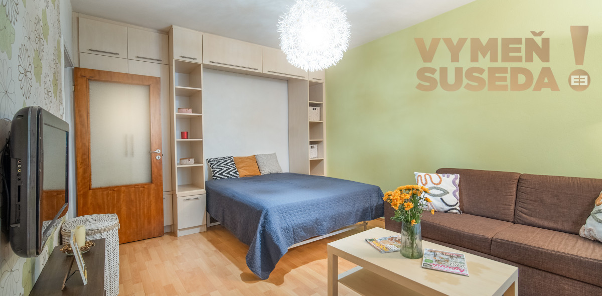 PREDANÉ - Unikátny 1 izb. byt s predzáhradkou a loggiou, top lokalita, Bujnákova ul., BA IV.