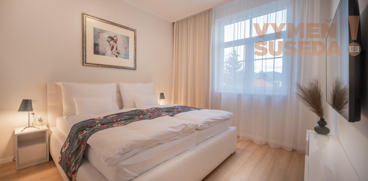 VYMEŇ SUSEDA! – 3 spálňový luxusný apartmán s terasou 163m2 v komplexe OPERA, Turčianske Teplice.