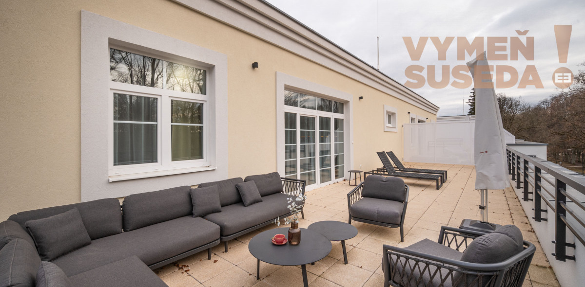 VYMEŇ SUSEDA! – 3 spálňový luxusný apartmán s terasou 163m2 v komplexe OPERA, Turčianske Teplice.