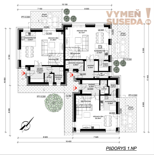 VYMEŇ SUSEDA! - Výnimočný 4-izbový byt v krásnej tichej lokalite Šamorína – predzáhradka a moderný koncept, posledný byt voľný