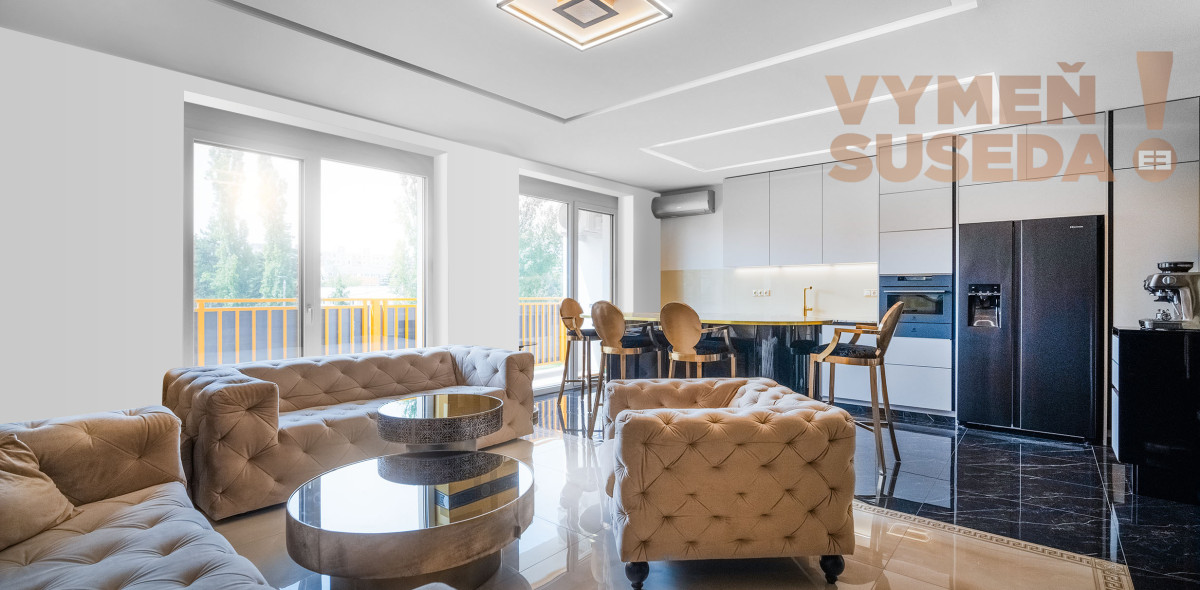VYMEŇ SUSEDA! – VÝNIMOČNÝ, LUXUSNÝ 2,5 IZB. BYT s TERASOU, NOVOSTAVBA 88.65m2, Rezidencia Železničná, BA II