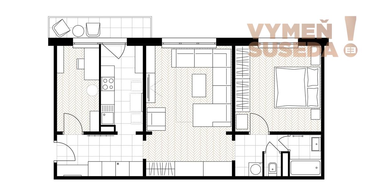 VYMEŇ SUSEDA! – VÝNIMOČNÝ 3 IZB. ZARIADENÝ BYT S BALKÓNOM , TEPLICKÁ UL., BA III, NOVÉ MESTO