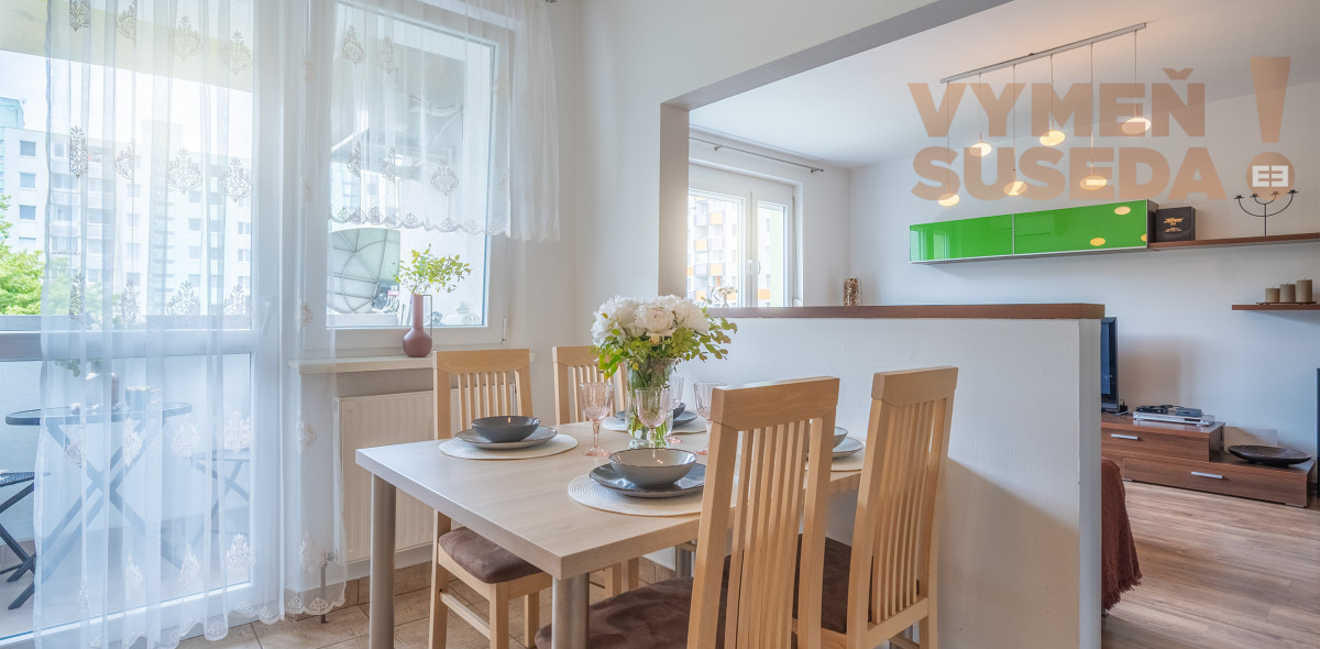 PREDANÉ – Zrekonštruovaný 3 izb.byt so šatníkom, klimatizáciou a garážou Bratislava II. Vrakuňa, Bučinová ul.