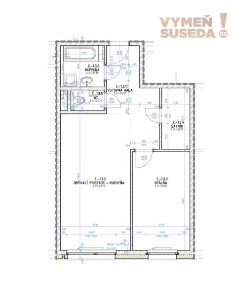 VYMEŇ SUSEDA! – VÝNIMOČNÝ 2 IZB. ZARIADENÝ BYT, VLÁRSKA UL., BA III, NOVÉ MESTO - KRAMÁRE