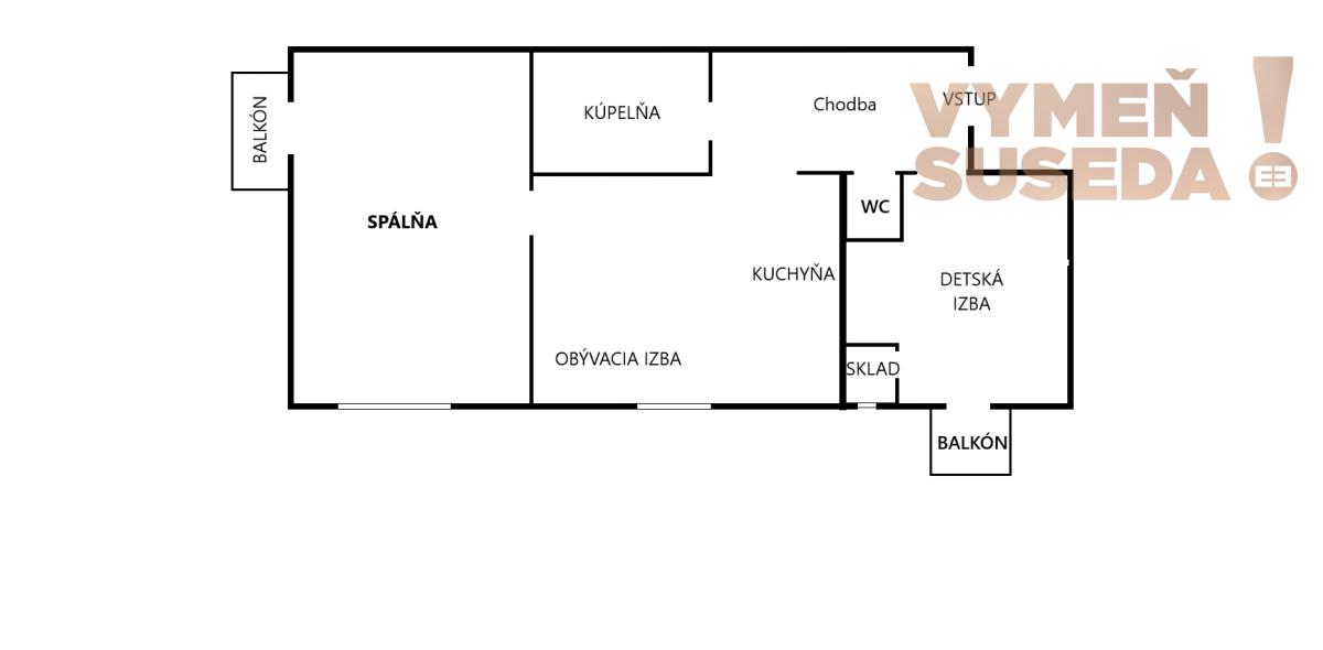 PREDANÉ! – VÝNIMOČNÝ 3 IZB. BYT S DVOMA BALKÓNMI V STAROM MESTE, KARADŽIČOVA UL.