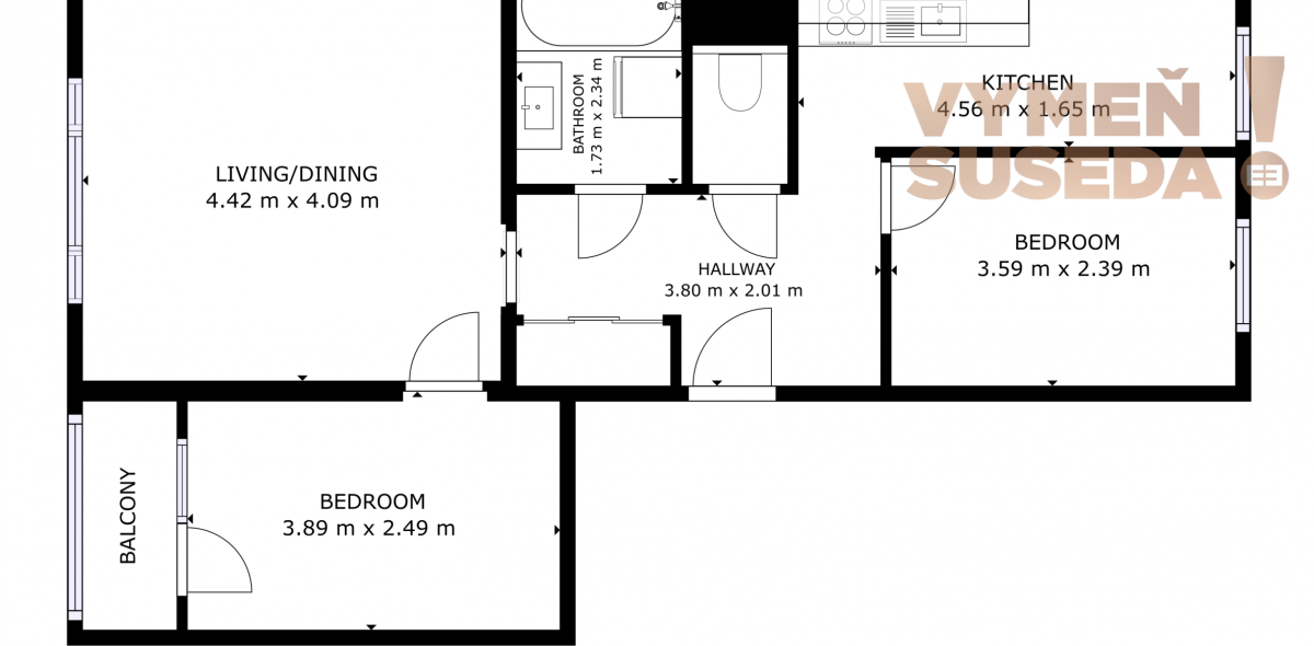 PREDANÉ! – Zrekonštruovaný, zariadený a slnečný 3 izb.byt so zasklenou loggiou Šala – Veča, Narcisová ulica.