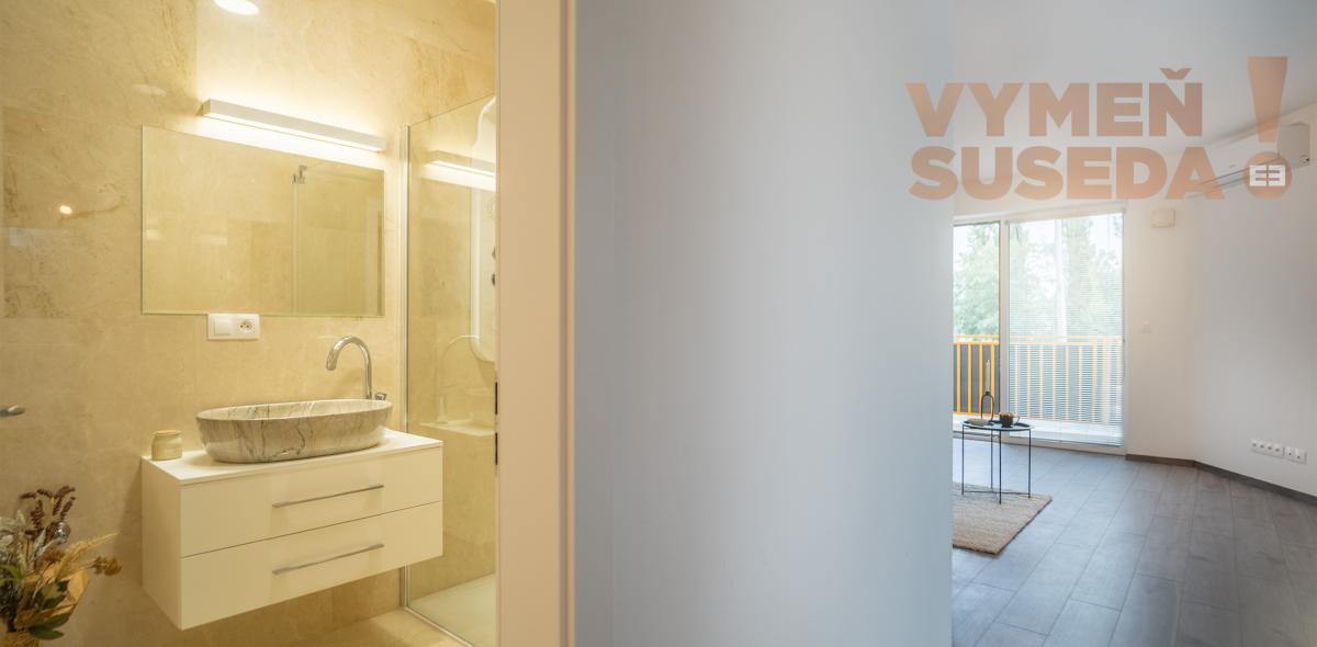 VYMEŇ SUSEDA! - 2 IZB. BYT s TERASOU, NOVOSTAVBA 67.75 m2, Rezidencia Železničná, BA II