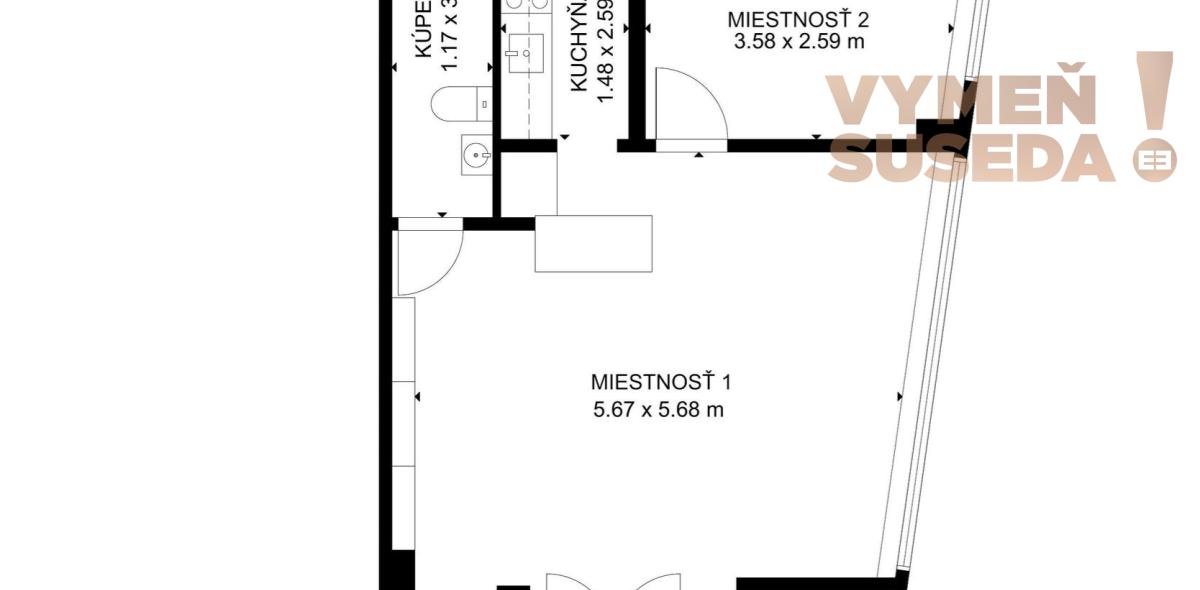 VYMEŇ SUSEDA! - ATRAKTÍVNY SALÓN KRÁSY, s výkladmi do ulice a parkingom, Podunajská ul., BA II . Podunajské Biskupice