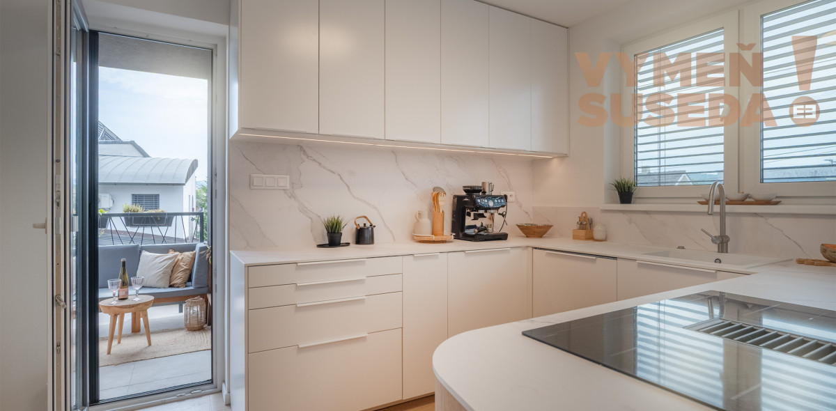 VYMEŇ SUSEDA! - Výnimočný, 4 izb. byt s terasou, vysokými stropmi, pozemkom, zariadený vo vysokom štandarde, NOVOSTAVBA, LOZORNO.