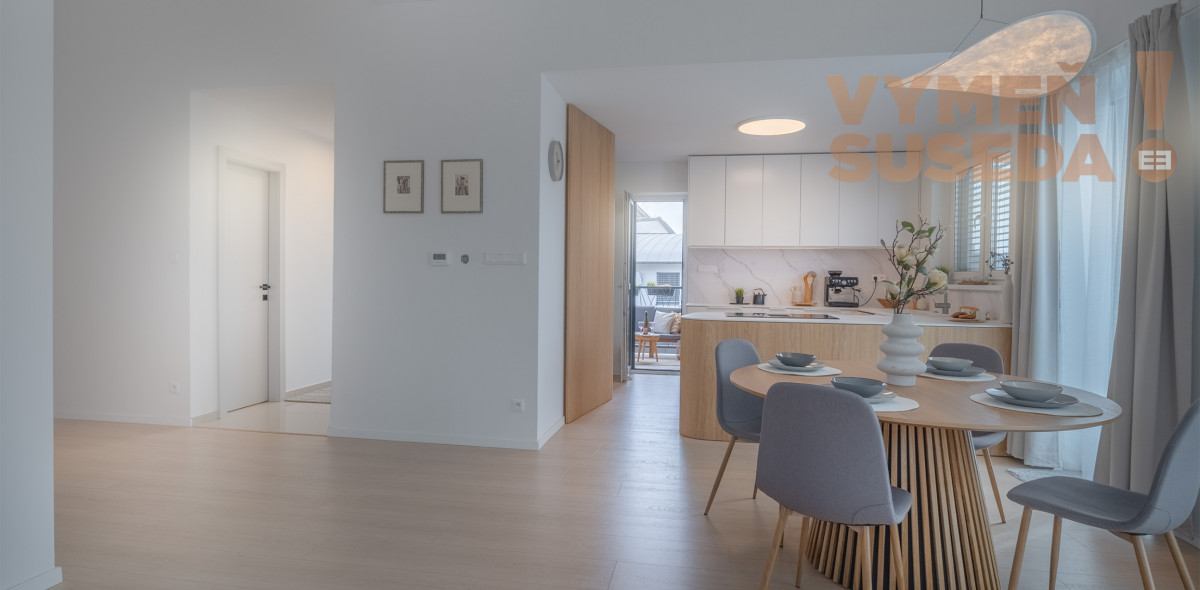 VYMEŇ SUSEDA! - Výnimočný, 4 izb. byt s terasou, vysokými stropmi, pozemkom, zariadený vo vysokom štandarde, NOVOSTAVBA, LOZORNO.