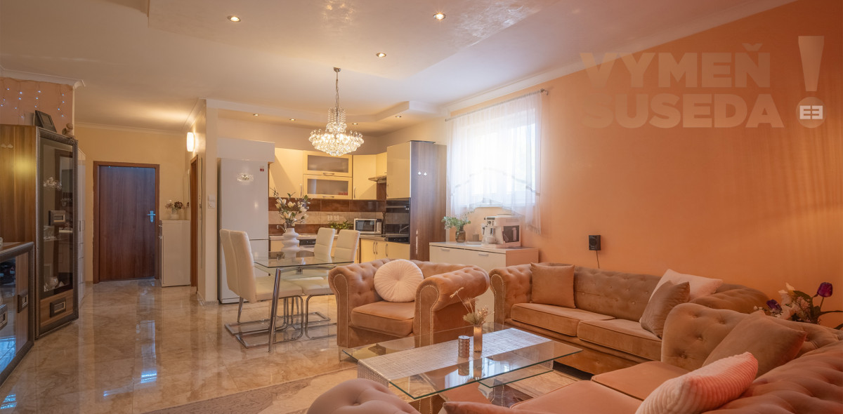 VYMEŇ SUSEDA ! -NA PREDAJ VÝNIMOČNÝ, PRIESTRANNÝ, KLIMATIZOVANÝ 3 izb. BYT S KOMERČNÝM PRIESTOROM