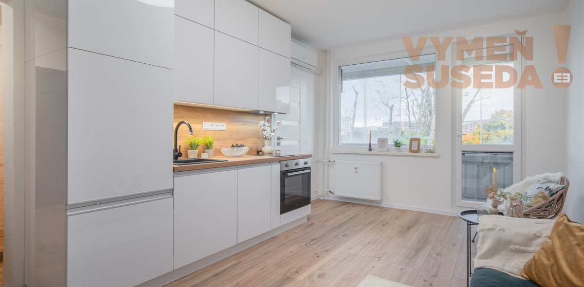 VYMEŇ SUSEDA! - VÝNIMOČNÝ 2 IZB. ZREKONŠTRUOVANÝ EŠTE NEOBÝVANÝ BYT s LOGGIOU, VYHĽADÁVANÁ LOKALITA DÚBRAVKA, BUJNÁKOVA UL., BA IV.