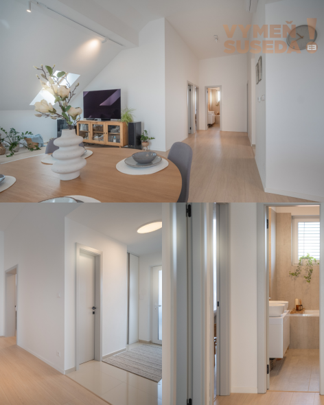 VYMEŇ SUSEDA! - Výnimočný, 4 izb. byt s terasou, vysokými stropmi, pozemkom, zariadený vo vysokom štandarde, NOVOSTAVBA, LOZORNO.