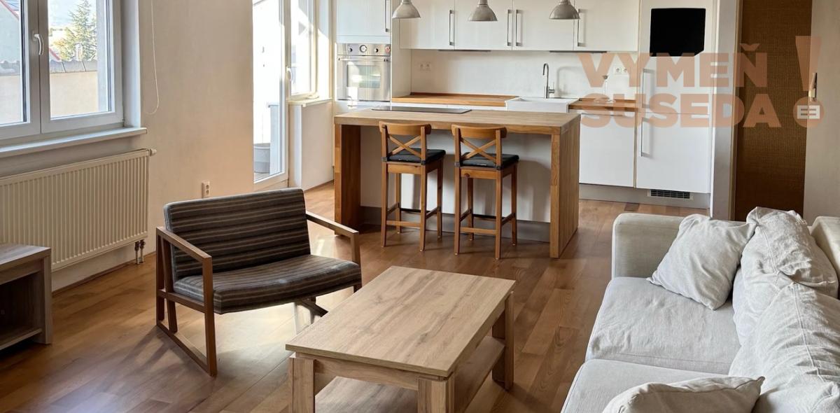 VYMEŇ SUSEDA! – VÝNIMOČNÝ 2 IZB. ZARIADENÝ BYT S DVOMA TERASAMI A GARÁŽOVÝM STÁTÍM, PRI STRELNICI, BA II, RUŽINOV