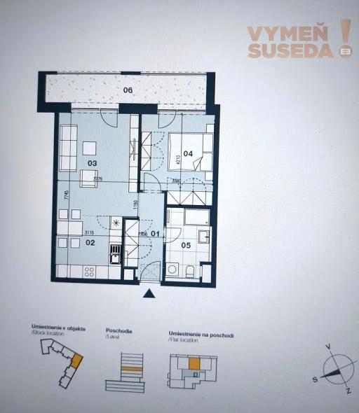 VYMEŇ SUSEDA! - Ponúkame na predaj výnimočný 2-izbový byt v exkluzívnej novostavbe Zwirn 3, Košická ulica