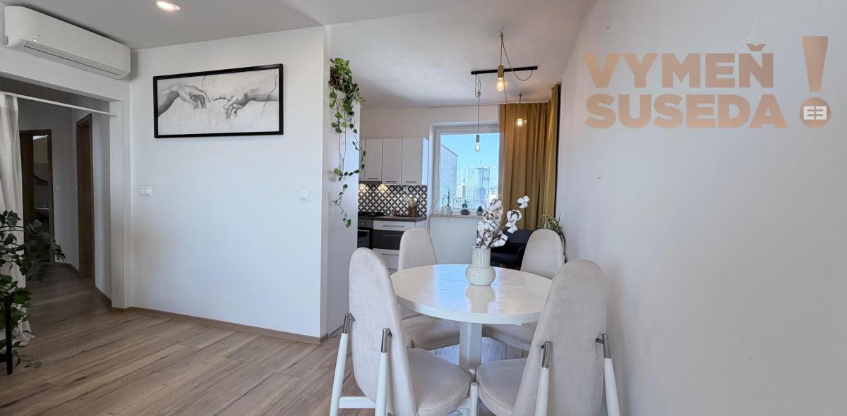 VYMEŇ SUSEDA! - Prenájom 4 - izbový byt, 2x walk-in šatník, 2 kúpeľne, klimatizácia BA Nivy – Palkovičova ulica.