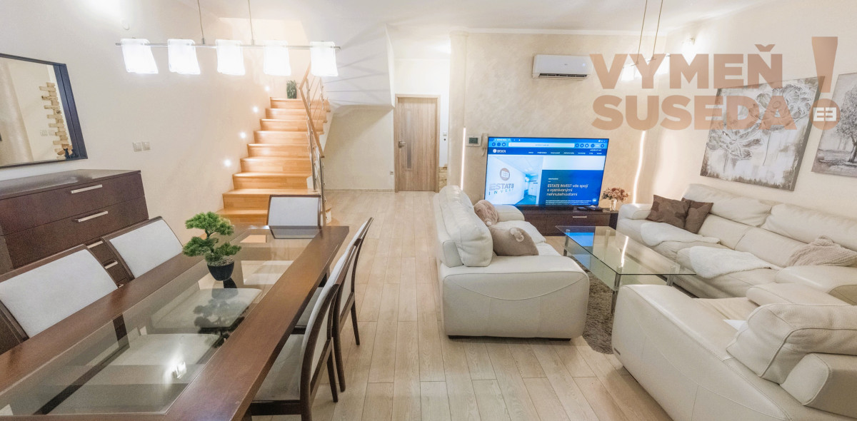 VYMEŇ SUSEDA – KRÁSNY 7 IZB. BYT 380 m2 SO ZÁHRADOU A VLASTNOU GARÁŽOU, DUNAJSKÁ STREDA - CENTRUM