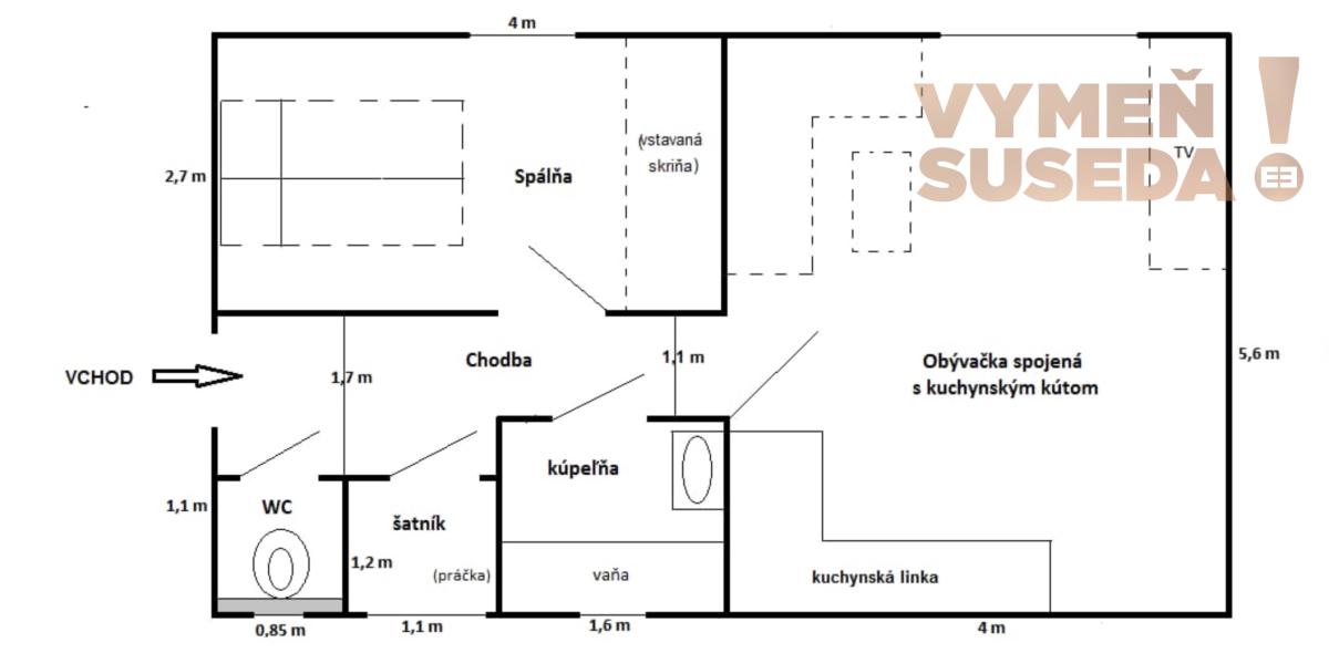 VYMEŇ SUSEDA! - VÝNIMOČNÝ 2 IZB. BYT, VAJNORSKÁ, NOVÁ DOBA, BRATISLAVA III, NOVÉ MESTO.