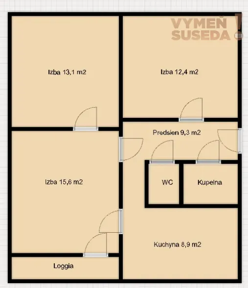 VYMEŇ SUSEDA! - 3. IZB. KLIMATIZOVANÝ -  ZREKONŠTRUOVANÝ BYT s LOGGIOU - BA III., RAČA - CÍGEĽSKÁ UL.