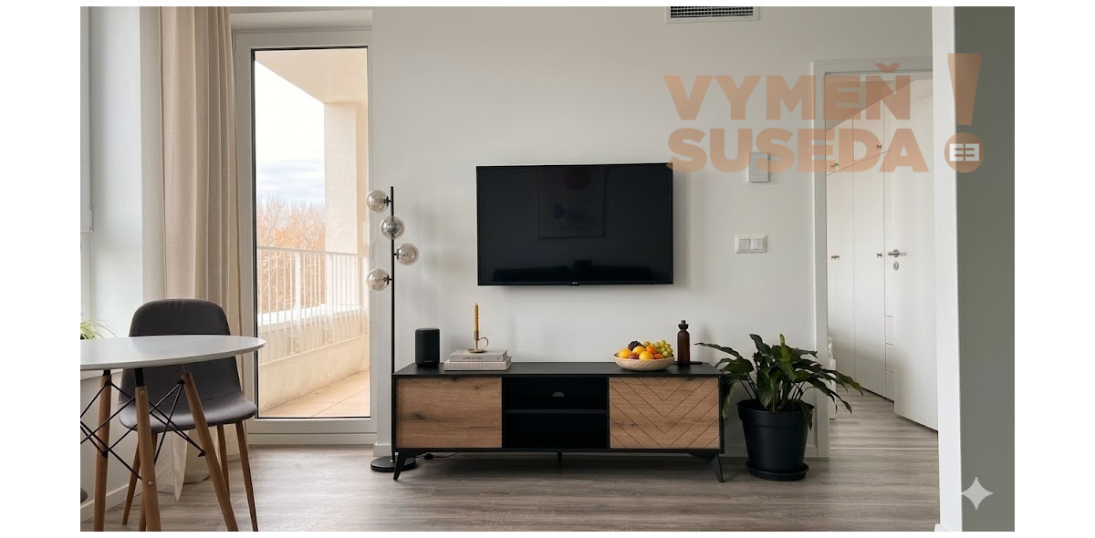 VYMEŇ SUSEDA! – VÝNIMOČNÝ 2 IZB. ZARIADENÝ BYT S LOGGIOU A PARKOVANÍM, LABUTIA, BA V, PETRŽALKA.