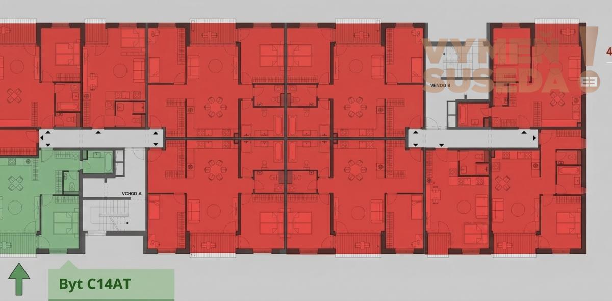 VYMEŇ SUSEDA! – PRIESTRANNÝ 2 IZB. BYT V NOVOSTAVBE S LOGGIOU, GARÁŽOVÝM STÁTÍM A PIVNIČNOU KOBKOU, PROJEKT TERRASY, BRATISLAVA III, RAČA.