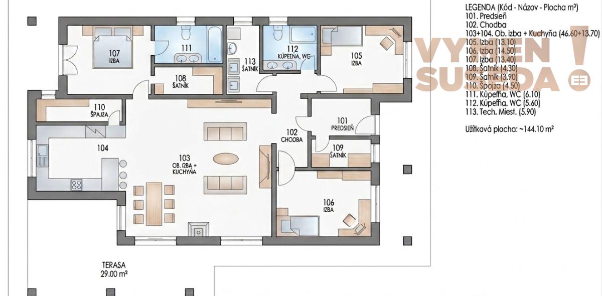 VYMEŇ SUSEDA! - 4-IZBOVÝ RD 144m2, NOVOSTAVBA V ŠTANDARDE, POZEMOK 600m2, DRAHOVCE, MAJER