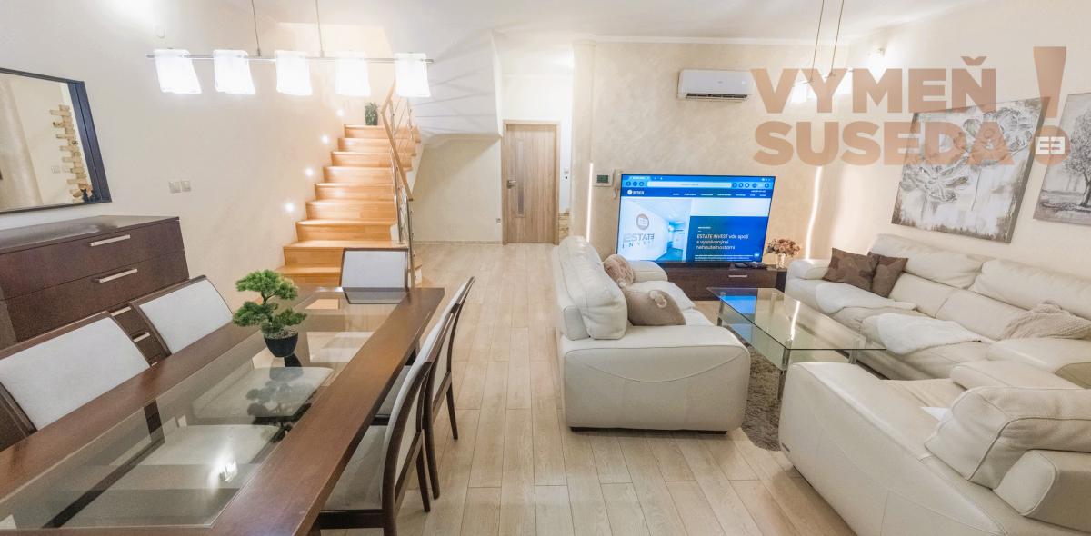 VYMEŇ SUSEDA – KRÁSNY 7 IZB. BYT 380 m2 SO ZÁHRADOU A VLASTNOU GARÁŽOU, DUNAJSKÁ STREDA - CENTRUM