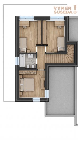 VYMEŇ SUSEDA – MODERNÝ 4-IZBOVÝ RADOVÝ DOM S UDRŽIAVANOU ZÁHRADOU A TERASOU, NOVÁ DEDINKA